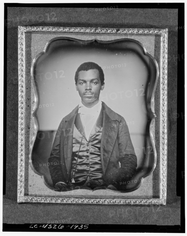 Unidentified man with moustache, half-length portrait, full face, between 1840 and 1860. Creator: Unknown.