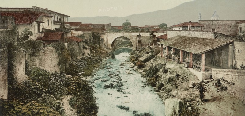 Mexico, view from bridge, Orizaba, between 1884 and 1900. Creator: William H. Jackson.