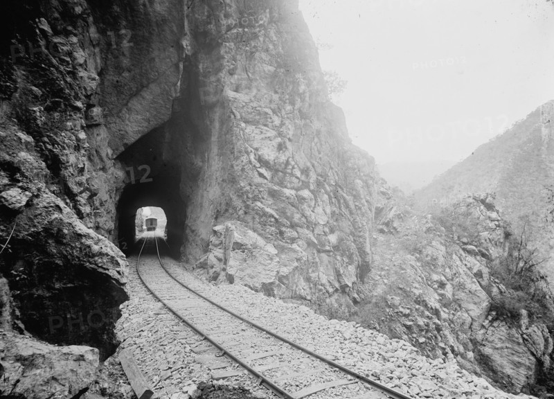 Inside Tunnel 4, Temasopa Canon (i.e. Tamasopo Canyon), between 1880 and 1897. Creator: William H. Jackson.