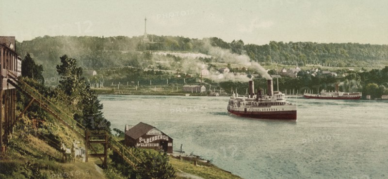 Niagara, Queenstown (i.e., Queenston) Heights from Lewiston, ca 1900. Creator: Unknown.