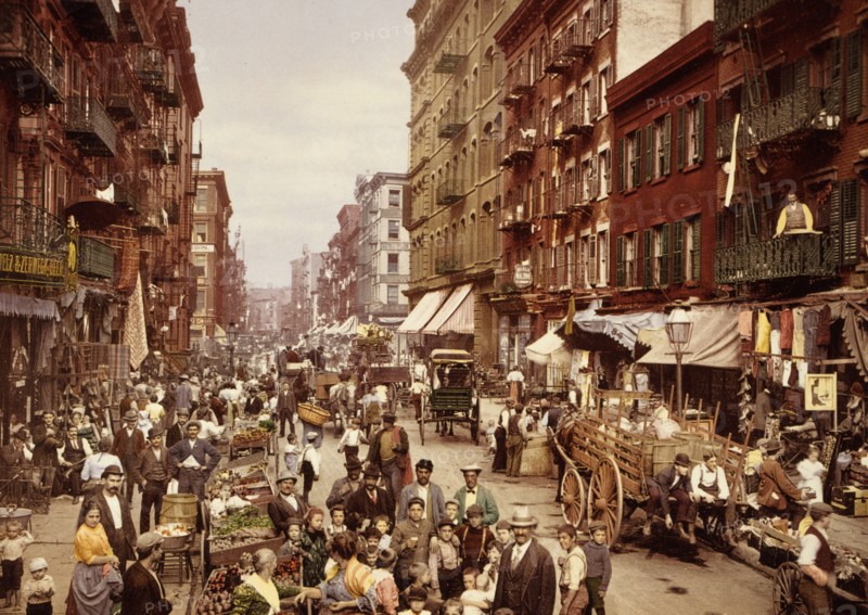 Mulberry Street, New York City, ca 1900. Creator: Unknown.
