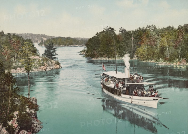 The "Captain Visger" in Lost Channel, Thousand Islands, c1901. Creator: Unknown.