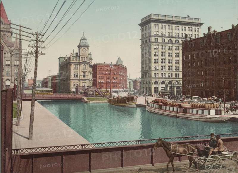 Erie Canal at Salina Street, Syracuse, ca 1900. Creator: Unknown.