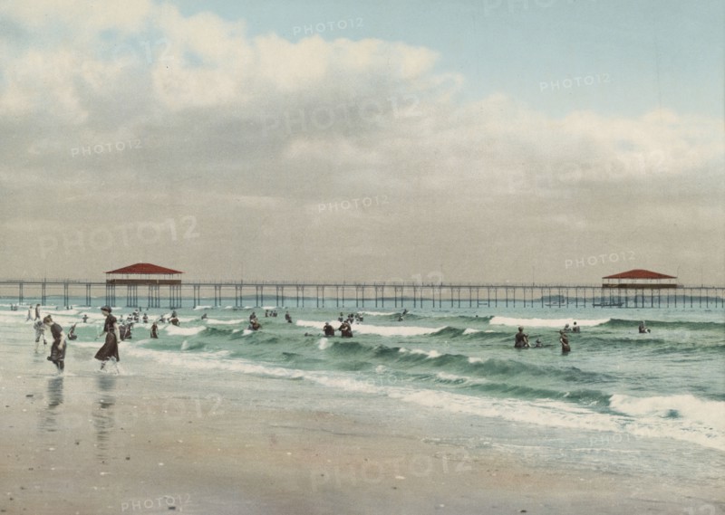 The Beach at Old Orchard, Maine, c1900. Creator: Unknown.