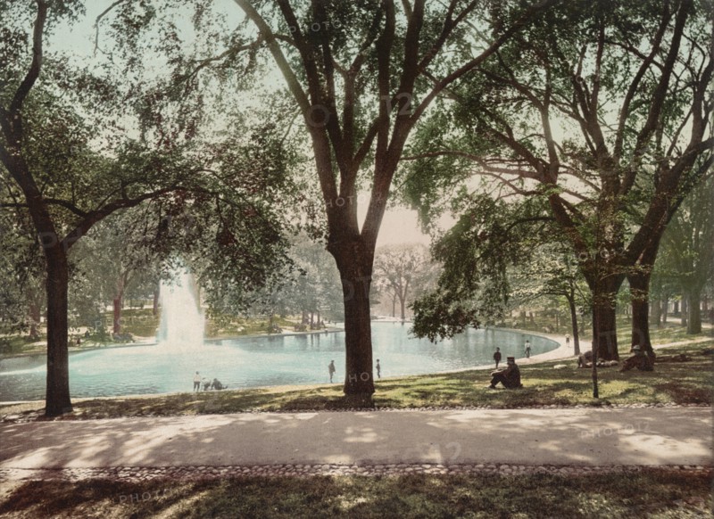 The Frog Pond, Boston Common, c1899. Creator: Unknown.