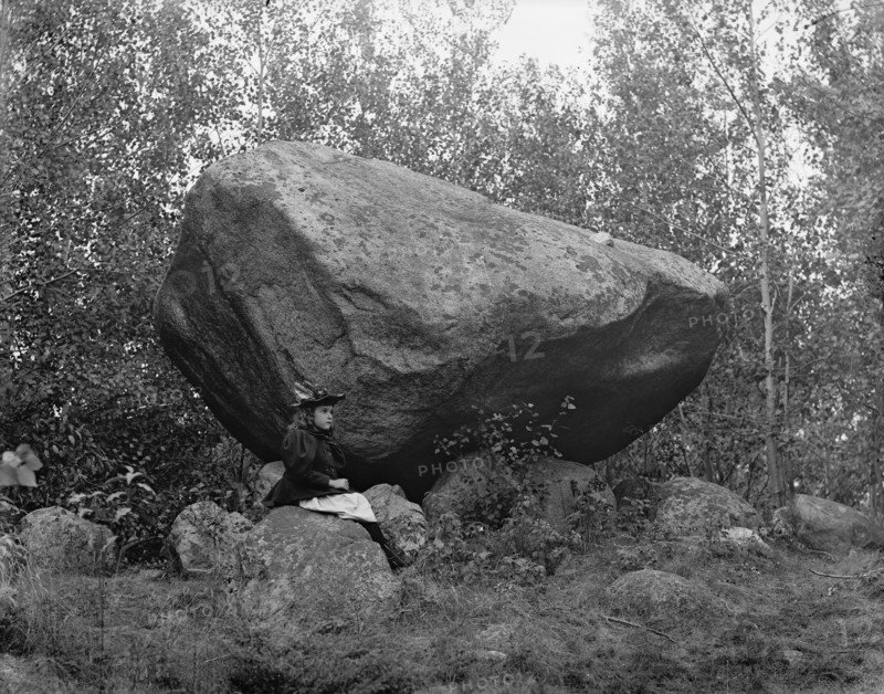 Bartlett Boulder, Upper Bartlett, White Mountains, c1900. Creator: Unknown.