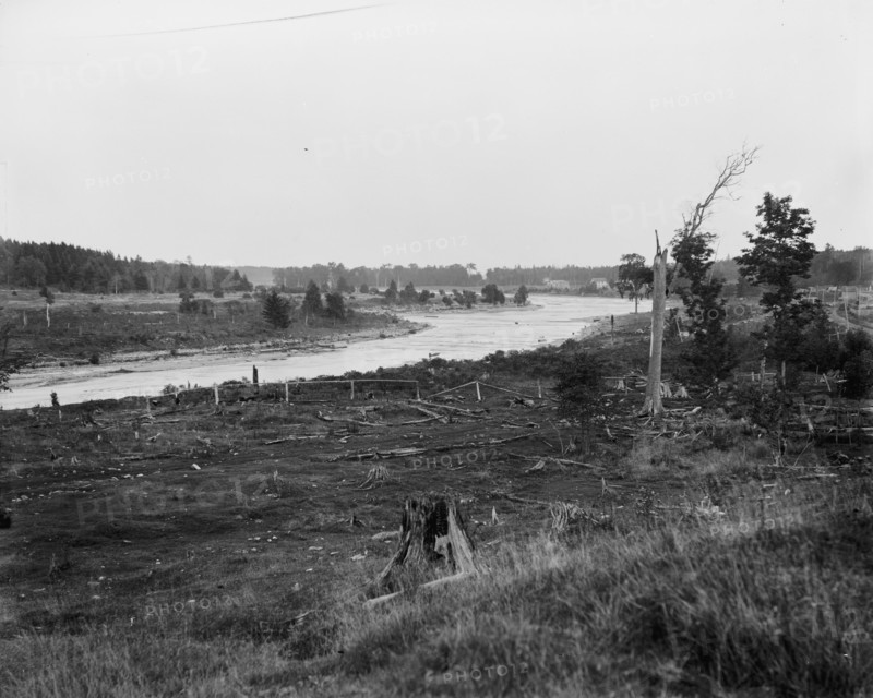 Escanaba River at Flat Rocks [sic], between 1880 and 1899. Creator: Unknown.