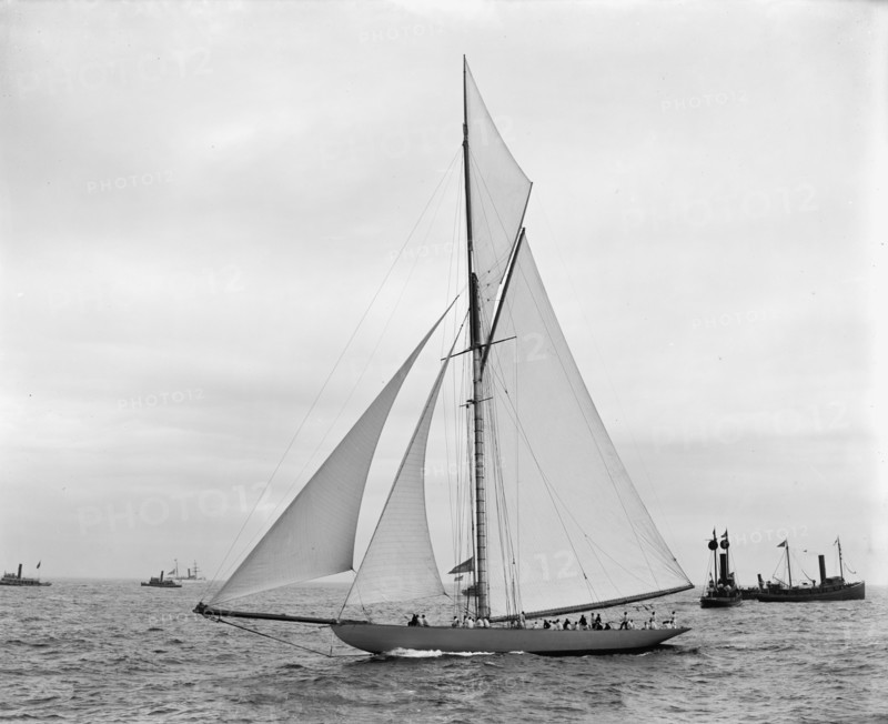 Shamrock I before the start, Oct. 17, '99, c1899. Creator: Unknown.