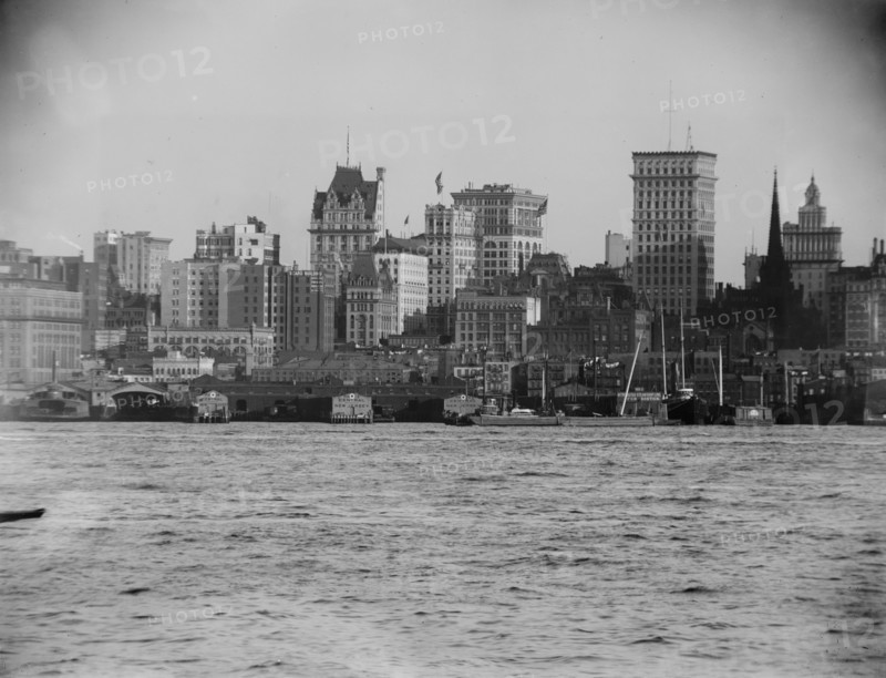 New York from North River, between 1899 and 1901. Creator: Unknown.