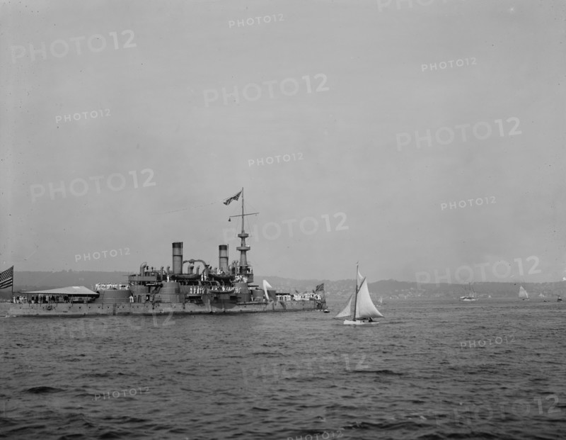 U.S.S. Indiana, between 1890 and 1901. Creator: Unknown.