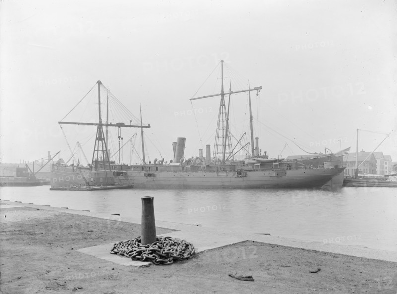 U.S.S. Buffalo, at Brooklyn Navy Yard, between 1898 and 1901. Creator: Unknown.