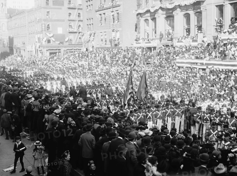 7th Regiment, New York National Guard, Dewey land parade, 1899 Sept 30. Creator: Unknown.