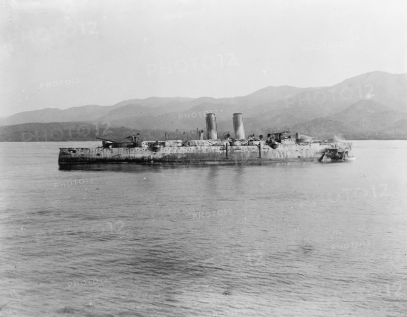 Wreck of the Vizcaya, Battle of Santiago, 1898, between 1898 and 1901. Creator: Unknown.