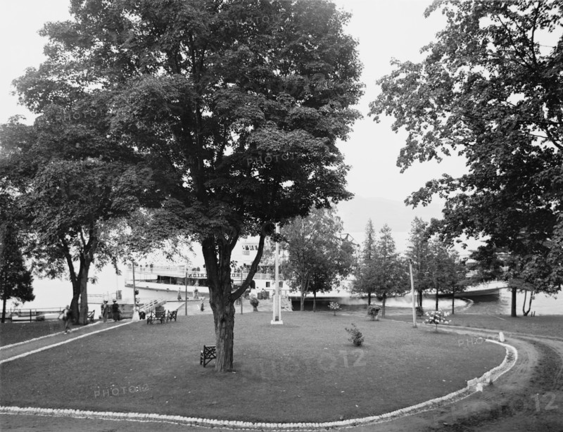 The Boat landing, Hotel Marion on Lake George, between 1900 and 1920. Creator: Unknown.
