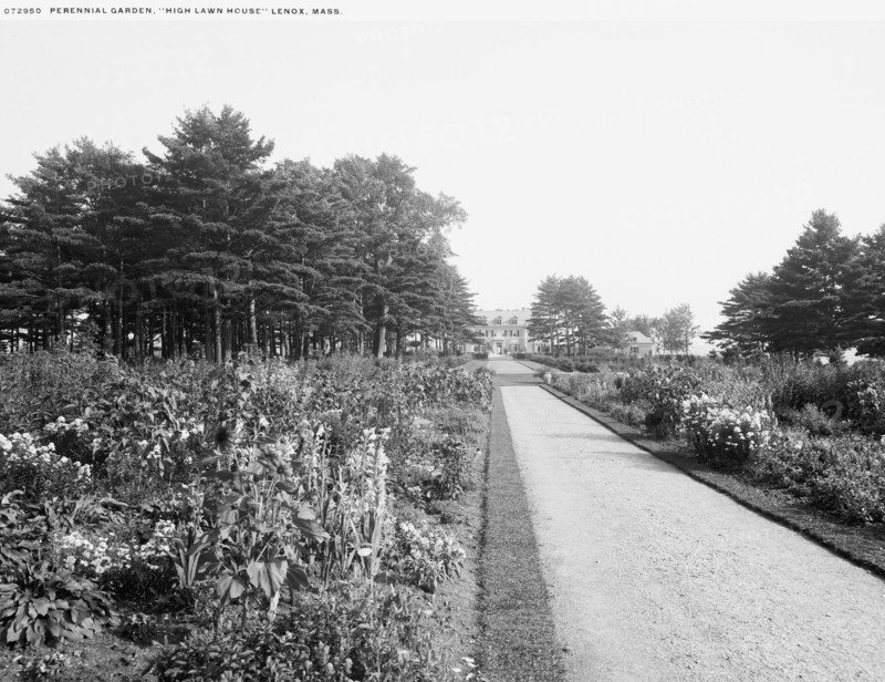 Perennial garden, High Lawn House, Lenox, Mass., between 1900 and 1920. Creator: Unknown.