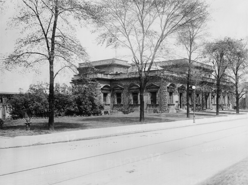 Distillery offices, Hiram Walker & Sons, Ltd., south front, Walkerville, Ont., between 1900 and 1920 Creator: Unknown.