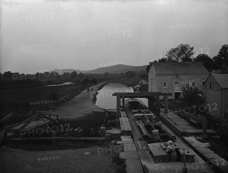Morris and Essex Canal at Waterloo, N.J., c1900. Creator: Unknown.