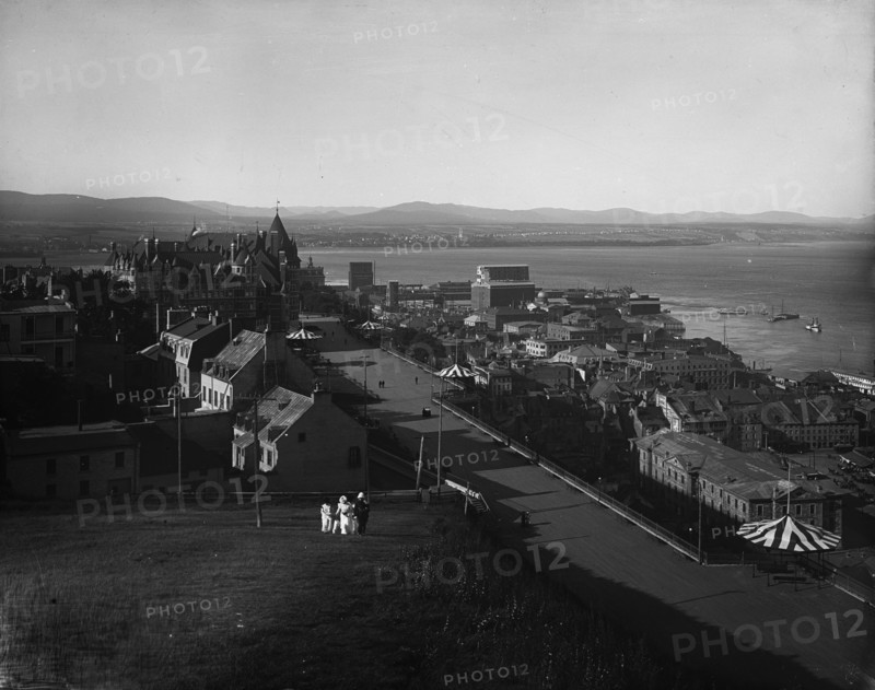 Dufferin Terrace & Chateau Frontenac, Quebec, between 1890 and 1906. Creator: Unknown.