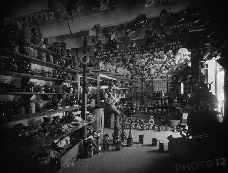 Interior of the pottery, Biloxi, Miss., c1901. Creator: Unknown.