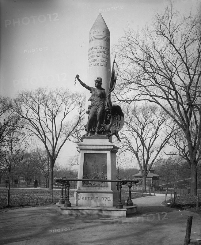 Boston, Mass., Boston Massacre Monument, between 1890 and 1906. Creator: Unknown.