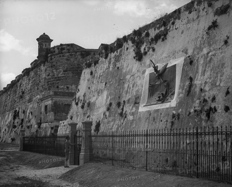 Havana, Cuba, execution wall in Cabanas, between 1890 and 1906. Creator: Unknown.