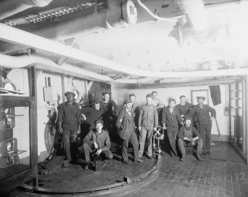 U.S.S. Maine, gunner's gang, 1896. Creator: William H. Jackson.