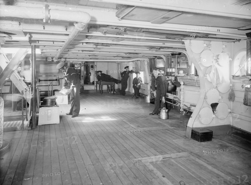 U.S.S. Newark, berth deck, between 1891 and 1901. Creator: William H. Jackson.