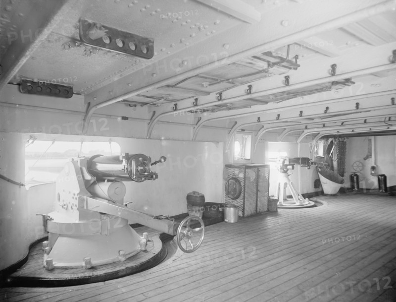 U.S.S. New York, forward gun deck, between 1893 and 1901. Creator: William H. Jackson.