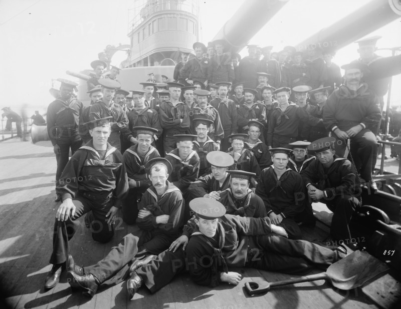 U.S.S. Oregon, engineer force, between 1896 and 1901. Creator: William H. Jackson.