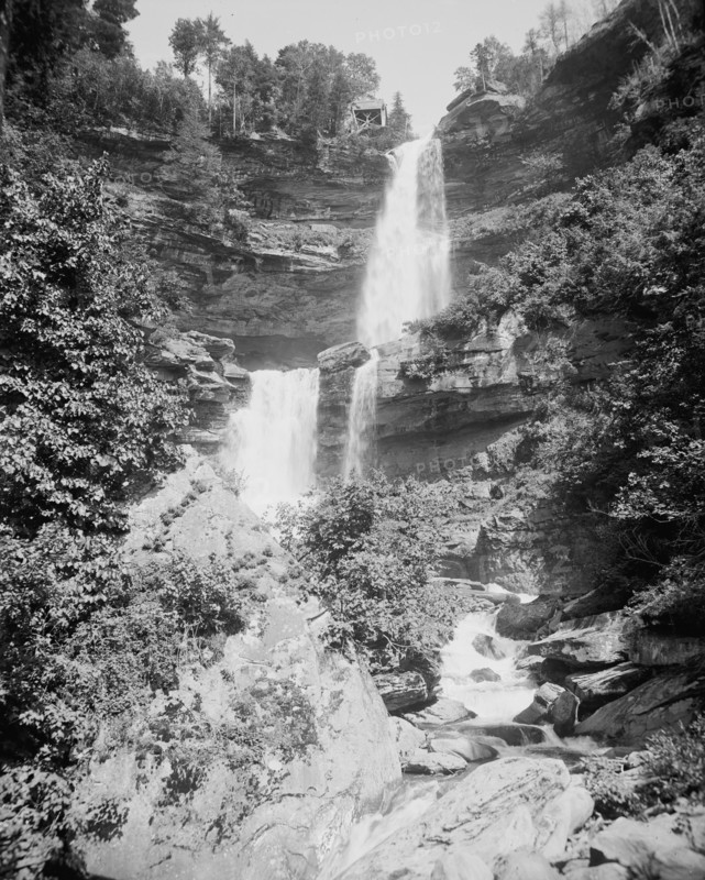 Kaaterskill Falls from below, Catskill Mts., N.Y., between 1895 and 1910. Creator: Unknown.