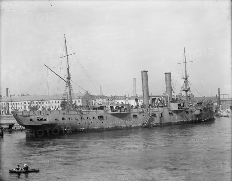 U.S.S. Chicago at Brooklyn Navy Yard, between 1890 and 1901. Creator: Unknown.