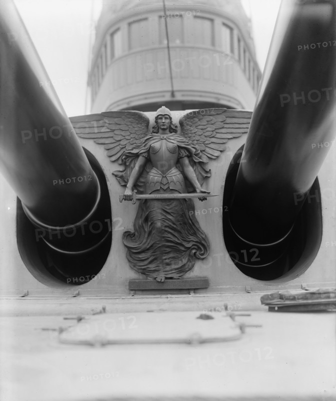 U.S.S. Massachusetts, figure of victory, between 1896 and 1901. Creator: Unknown.