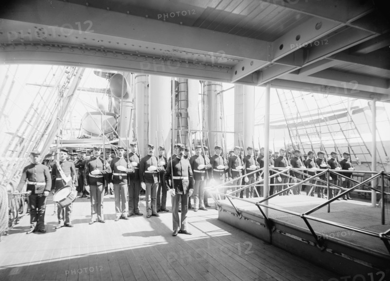 U.S.S. Newark, marine guard, between 1891 and 1901. Creator: Unknown.