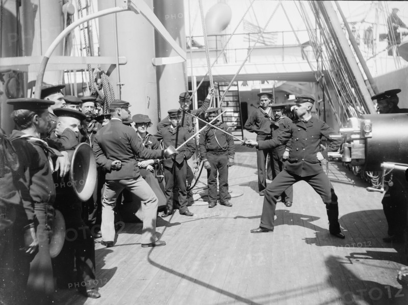 U.S.S. Newark, sword exercise, between 1891 and 1901. Creator: Unknown.