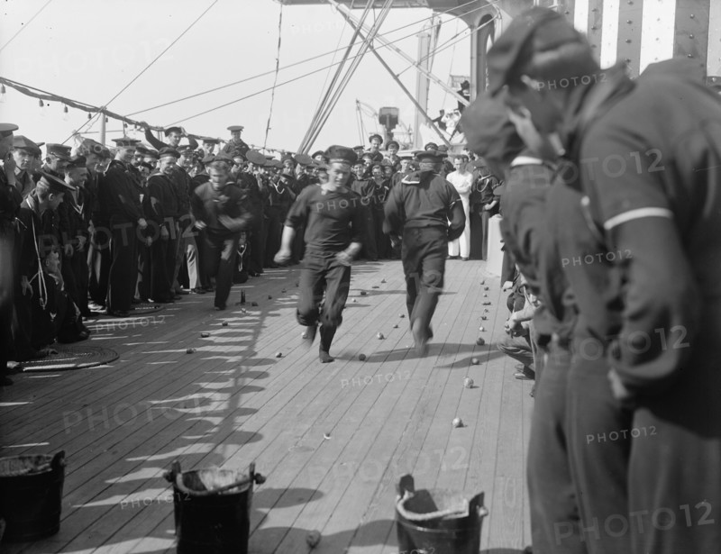 U.S.S. New York, spud race, anniversary of Santiago, 1899 July 3. Creator: Unknown.