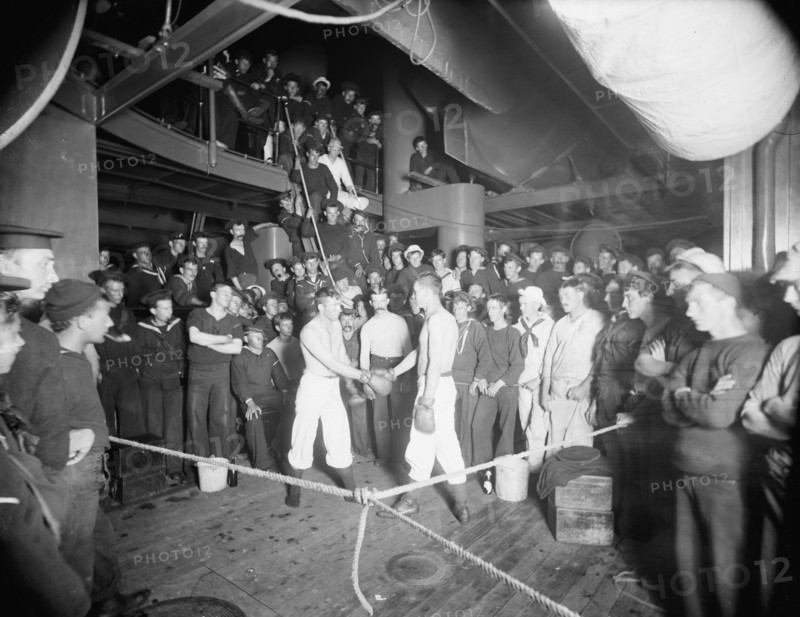 U.S.S. Oregon, shake hands, between 1896 and 1901. Creator: Unknown.