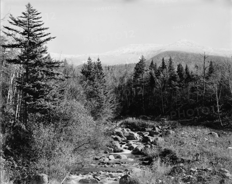 Ammonoosuc River and Mt. Monroe, Mount Pleasant, White Mountains, ca 1900. Creator: Unknown.