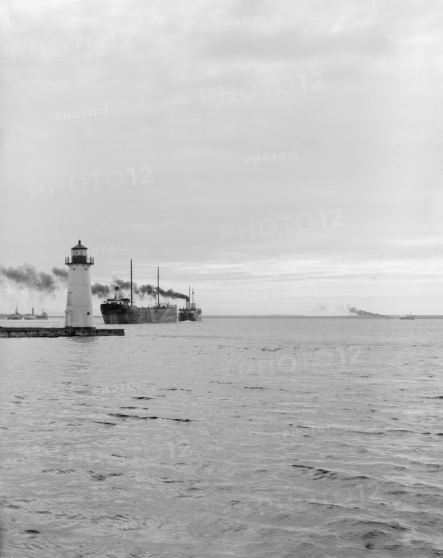 Upper light at sunrise, Sault Sainte Marie, Mich., between 1900 and 1910. Creator: Unknown.