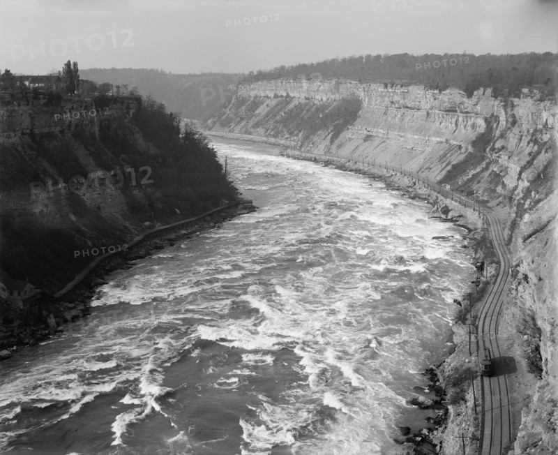 Whirlpool Rapids from Niagara Railway Suspension Bridge, Niagara Falls, N.Y., between 1900 and 1915. Creator: Unknown.