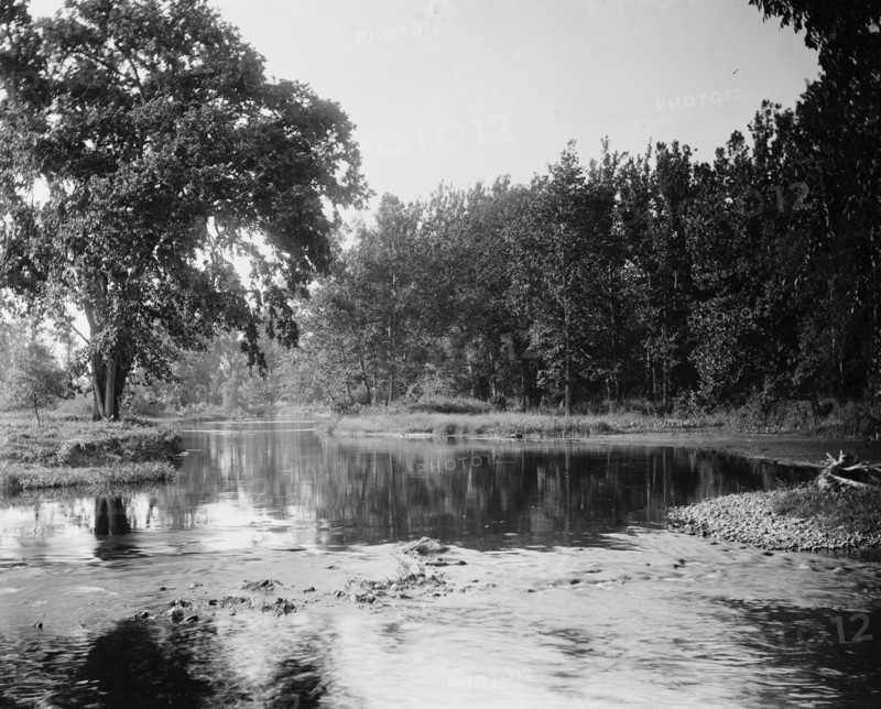 River, probably the Huron River, Ypsilanti, Michigan, between 1900 and 1910. Creator: Unknown.