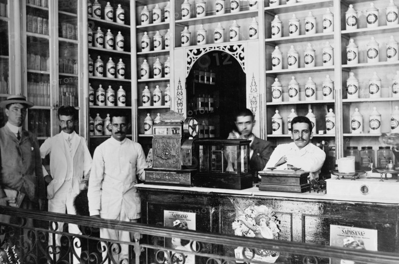Drug store, Alfonso G. Zerbi, San Juan, Puero Rico, between 1895 and 1910. Creator: Unknown.