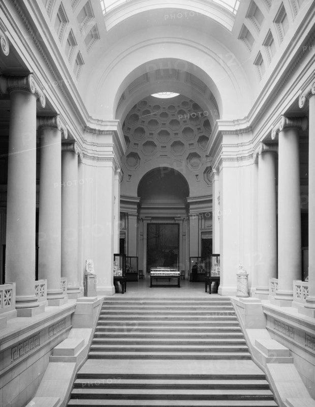 Stairway and rotunda, Museum of Fine Arts, Boston, Mass., c.between 1910 and 1920. Creator: Unknown.