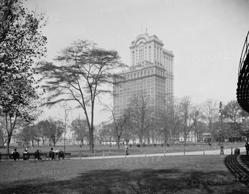 Whitehall Buildings [sic] from Battery Park, New York, between 1910 and 1920. Creator: Unknown.