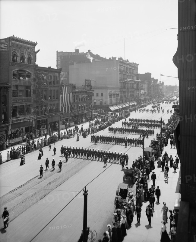 Detroit commandery, no. 1, state encampment, Michigan K.T. [Knights Templar], between 1900 and 1910. Creator: Unknown.