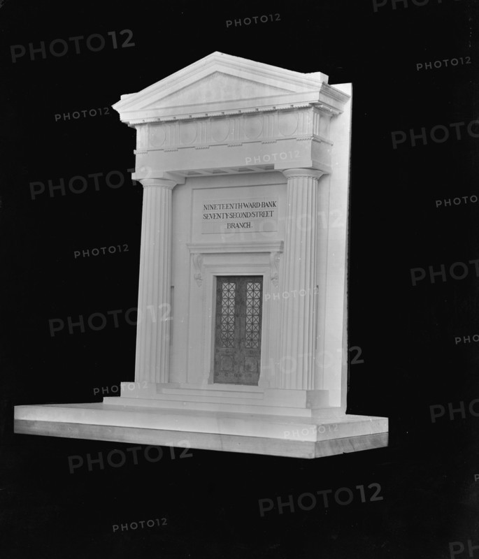 Model of 19th Ward Bank, Seventy-second Street branch, New York, N.Y., between 1900 and 1915. Creator: Unknown.