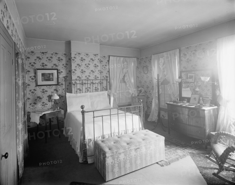 Douglas residence, bedroom with hat tree, Detroit,Mich., between 1905 and 1915. Creator: Unknown.