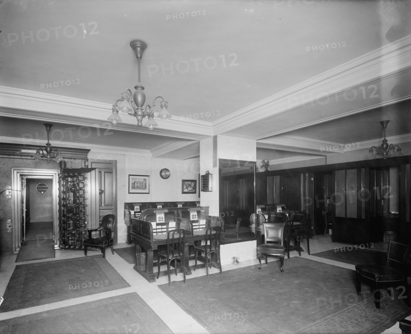 Safe deposit vault, Temple Place branch, Old Colony Trust Company, Boston, Mass., 1913 April. Creator: Unknown.