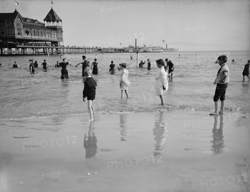 Bathing at Coney Island, between 1900 and 1905. Creator: Unknown.