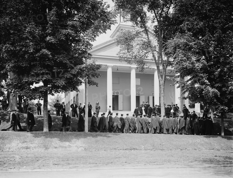 Seniors marching to college, Amherst College, c1908. Creator: Unknown.