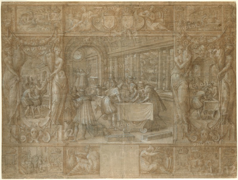 Marriage of Henry II and Catherine de' Medici, The Dowry, c. 1562. Creator: Antoine Caron.